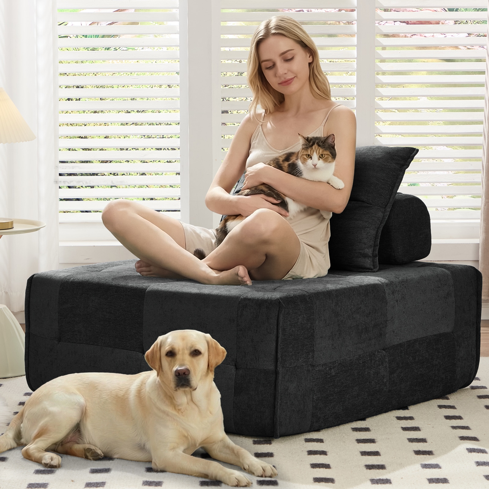 Modular Sectional Sofa With Deep Seat And Adjustable Backrest_voghion.com